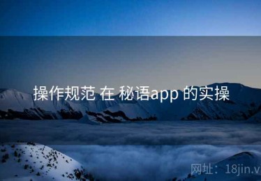 操作规范 在 秘语app 的实操