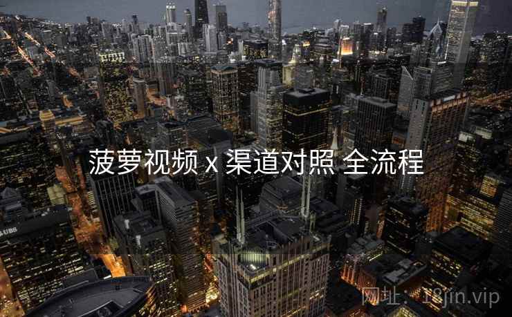 菠萝视频 x 渠道对照 全流程
