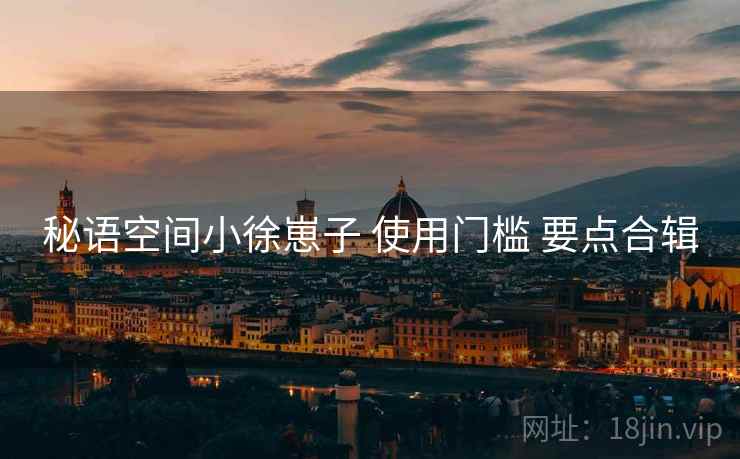 秘语空间小徐崽子 使用门槛 要点合辑