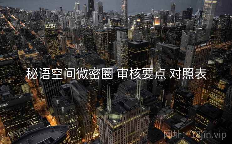 秘语空间微密圈 审核要点 对照表